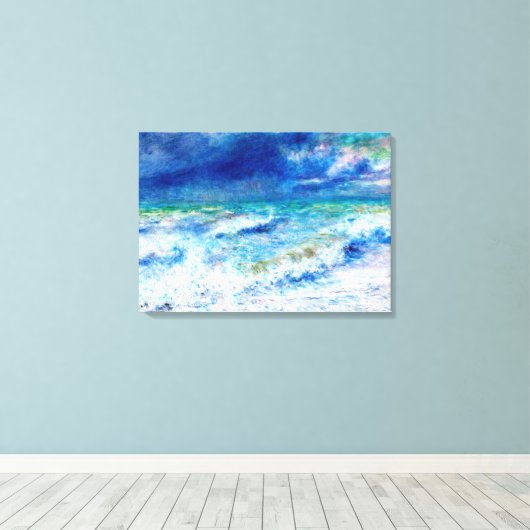 Zeegezicht, beroemd schilderij van Renoir Canvas Afdruk (Insitu (Houten vloer))