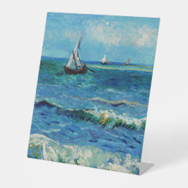 Zeegezicht bij Les Saintes-Maries Fijne Kunst Reclamebord Met Voetstuk