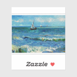 Zeegezicht bij Les Saintes-Maries Fijne Kunst Sticker