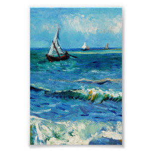 Zeegezicht bij Les Saintes-Maries Schilderij Foto Afdruk