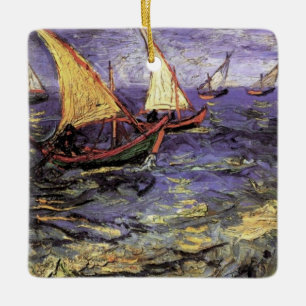 Zeegezicht bij Saintes Maries door Vincent van Gog Keramisch Ornament