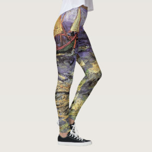 Zeegezicht bij Saintes Maries door Vincent van Gog Leggings