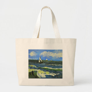 Zeegezicht bij Saintes-Maries, Van Gogh Grote Tote Bag
