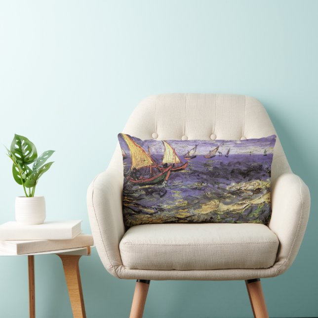 Zeegezicht bij Saintes Maries van Vincent van Gogh Kussen (Stoel)