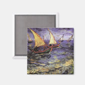 Zeegezicht bij Saintes Maries van Vincent van Gogh Magneet (Voorkant / Achterkant)