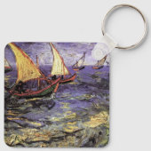 Zeegezicht bij Saintes Maries van Vincent van Gogh Sleutelhanger (Achterkant)