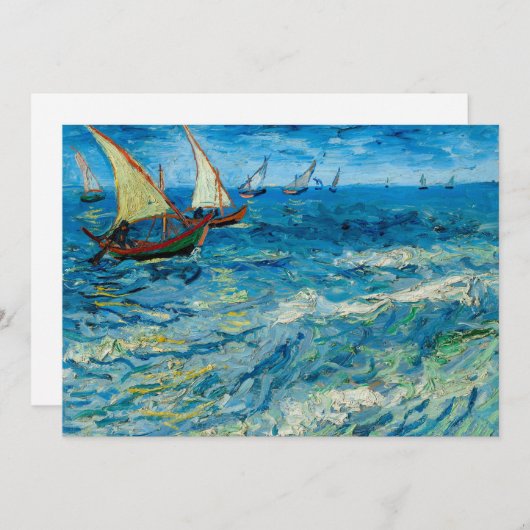 Zeegezicht bij Saintes-Maries | Vincent van Gogh (Voorkant / Achterkant)