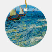 Zeegezicht bij Saintes-Maries | Vincent van Gogh Keramisch Ornament (Voorkant)