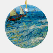 Zeegezicht bij Saintes-Maries | Vincent van Gogh Keramisch Ornament (Achterkant)