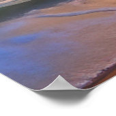 Zeegezicht bij zonsondergang poster (Hoek)