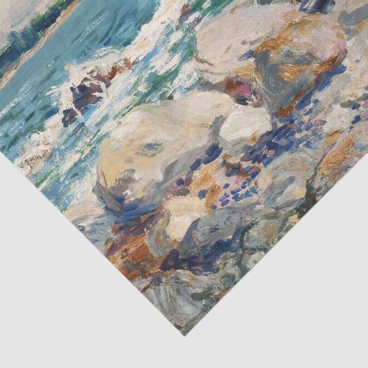 Zeegezicht door Matilda Browne Tissuepapier (Detail)