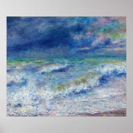 Zeegezicht door Pierre-Auguste Renoir Poster (Voorkant)