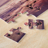 Zeegezicht en pier bij zonsondergang, CA Legpuzzel (Zijkant)