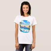 Zeegezicht en Sunrise T-shirt (Voorkant volledig)