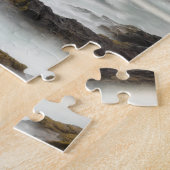 Zeegezicht en zee-stapels, Shetland Legpuzzel (Zijkant)