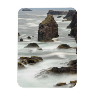 Zeegezicht en zee-stapels, Shetland Magneet