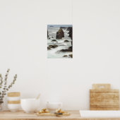 Zeegezicht en zee-stapels, Shetland Poster (Keuken)