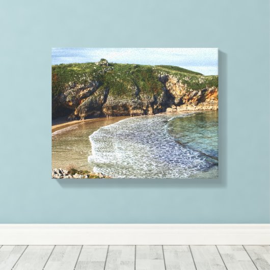 Zeegezicht fotografie canvas afdruk (Insitu (Houten vloer))