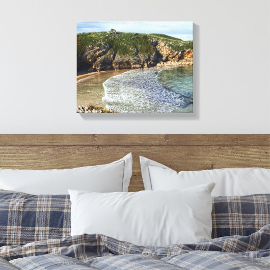 Zeegezicht fotografie canvas afdruk (Insitu (Slaapkamer))