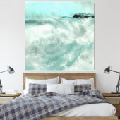 Zeegezicht galerij verpakt canvas afdruk (Insitu (Slaapkamer))