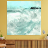Zeegezicht galerij verpakt canvas afdruk (Insitu (Woonkamer))