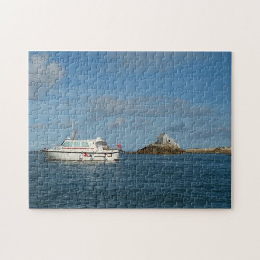 Zeegezicht Jersey Eilanden. Legpuzzel (Horizontaal)