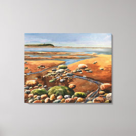 Zeegezicht Laag Tij Canvas Afdruk