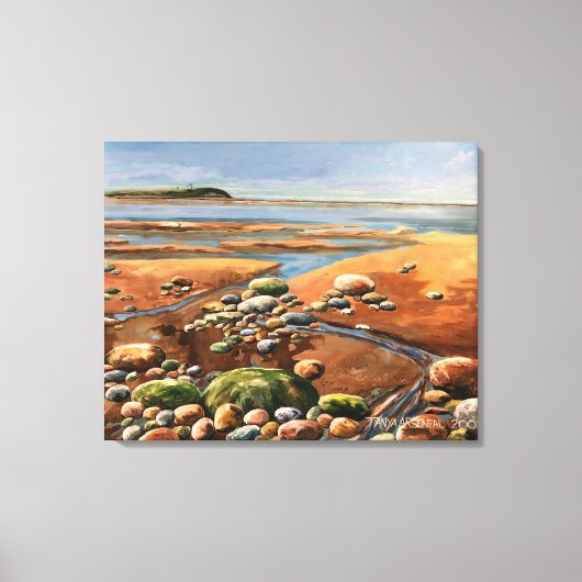 Zeegezicht Laag Tij Canvas Afdruk (Voorkant)