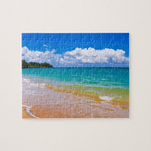 Zeegezicht langs Hanalei Bay Legpuzzel (Horizontaal)
