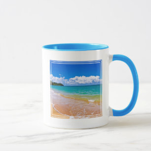 Zeegezicht langs Hanalei Bay Mok