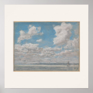 Zeegezicht met Open Lucht door Courbet - Strand Ku Poster