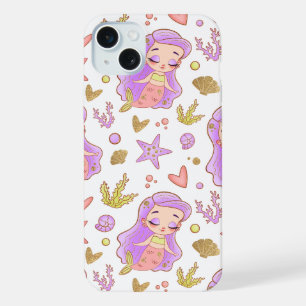 Zeegezicht met strand, grote golf en Mount Sea Cas iPhone 15 Plus Case