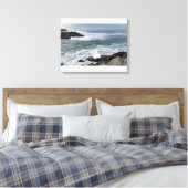 Zeegezicht op Ponto Beach, Carlsbad, CA Canvas Afdruk (Insitu (Slaapkamer))