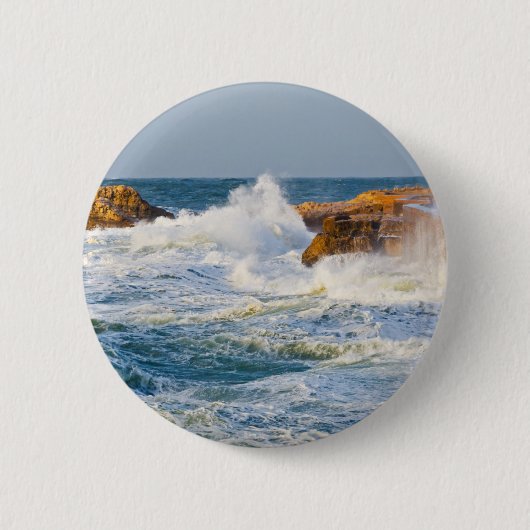 Zeegezicht Ronde Button 5,7 Cm (Voorkant)