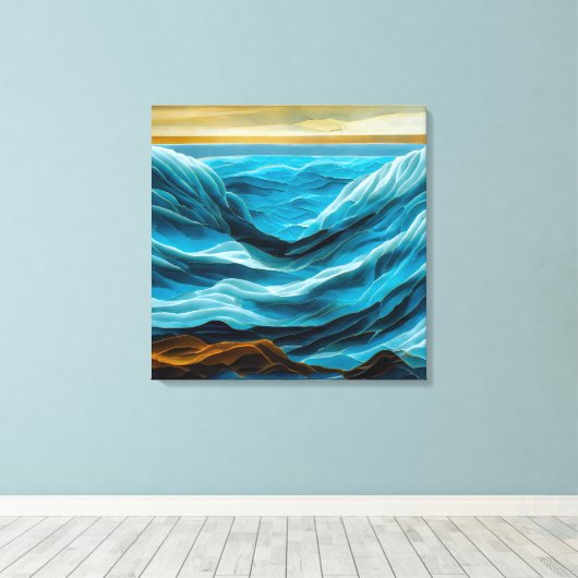 Zeegezicht schilderij - stretched canvas print (Insitu (Houten vloer))