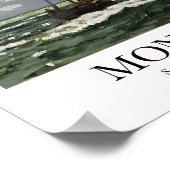 Zeegezicht, Storm door Claude Monet Poster (Hoek)