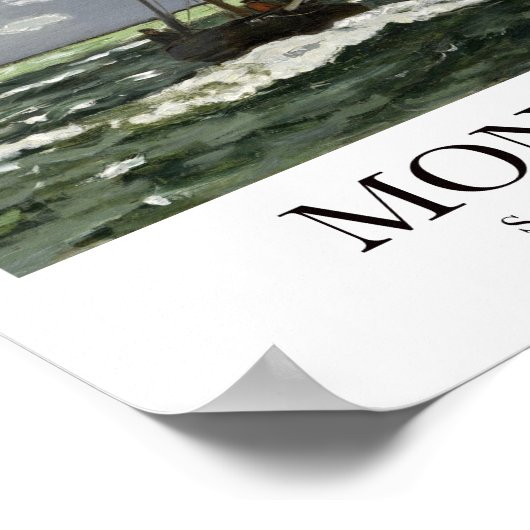 Zeegezicht, Storm door Claude Monet Poster (Hoek)