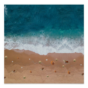 ZEEGEZICHT STRAND SCHELPEN ZOMERVAKANTIE PERFECT POSTER