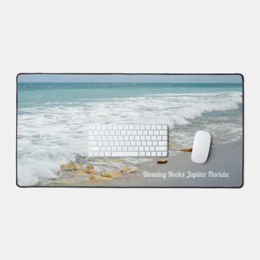 Zeegezicht Strand Surf Oceaanlandschap Fotografisc Bureaumat (Keyboard & Muis)