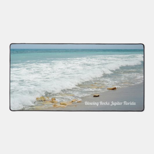 Zeegezicht Strand Surf Oceaanlandschap Fotografisc Bureaumat (Voorkant)