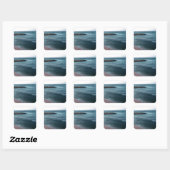 Zeegezicht Vierkante Sticker (Vel)