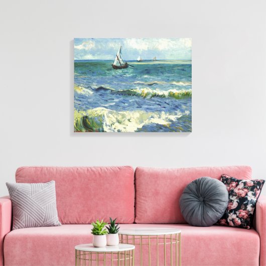 zeegezicht | Vincent van Gogh Canvas Afdruk (Insitu (Woonkamer))