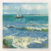 zeegezicht | Vincent van Gogh Glazen Onderzetter (Voorkant)