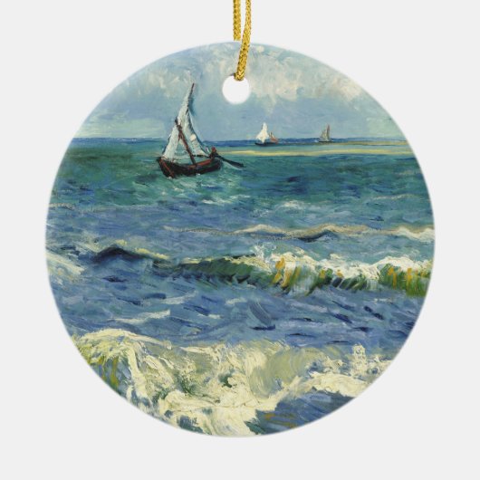 zeegezicht | Vincent van Gogh Keramisch Ornament (Voorkant)