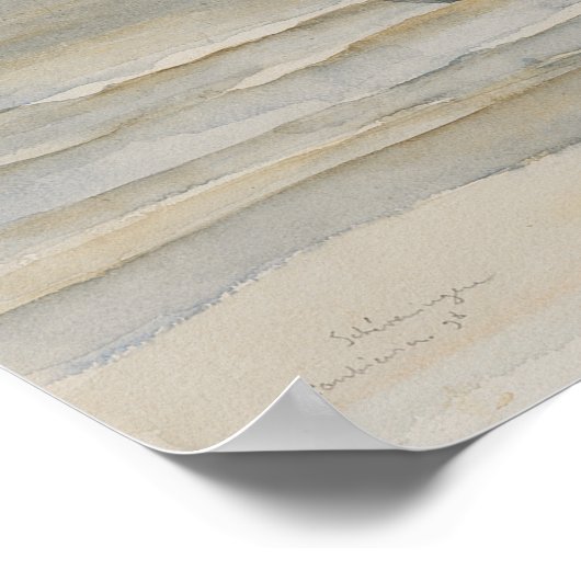 Zeegezicht.  waterverf poster (Hoek)