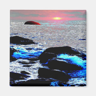 Zeegezicht zonsondergang..... magneet