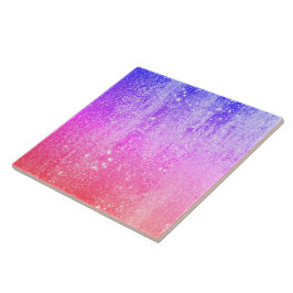 Zeeglam gradiënt roze blauw tegeltje