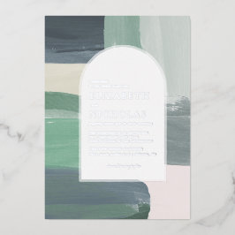 Zeeglas | Boho Bruiloft Folie Uitnodiging