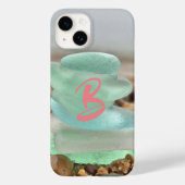 Zeeglas en strandzand blauwgroen blauw grijs groen Case-Mate iPhone case (Achterkant)