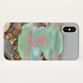 Zeeglas en strandzand blauwgroen blauw groen bruin Case-Mate iPhone case (Achterkant (horizontaal))